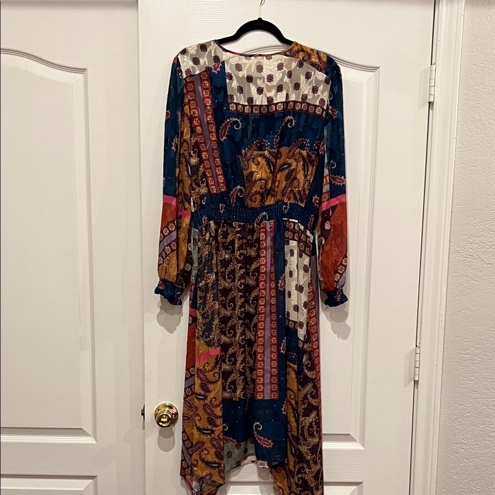 Reba Asymmetrical Patchwork Dress - Multicolor Si… - image 5